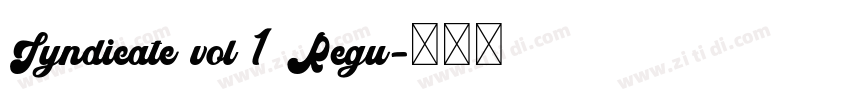 Syndicate vol 1 Regu字体转换